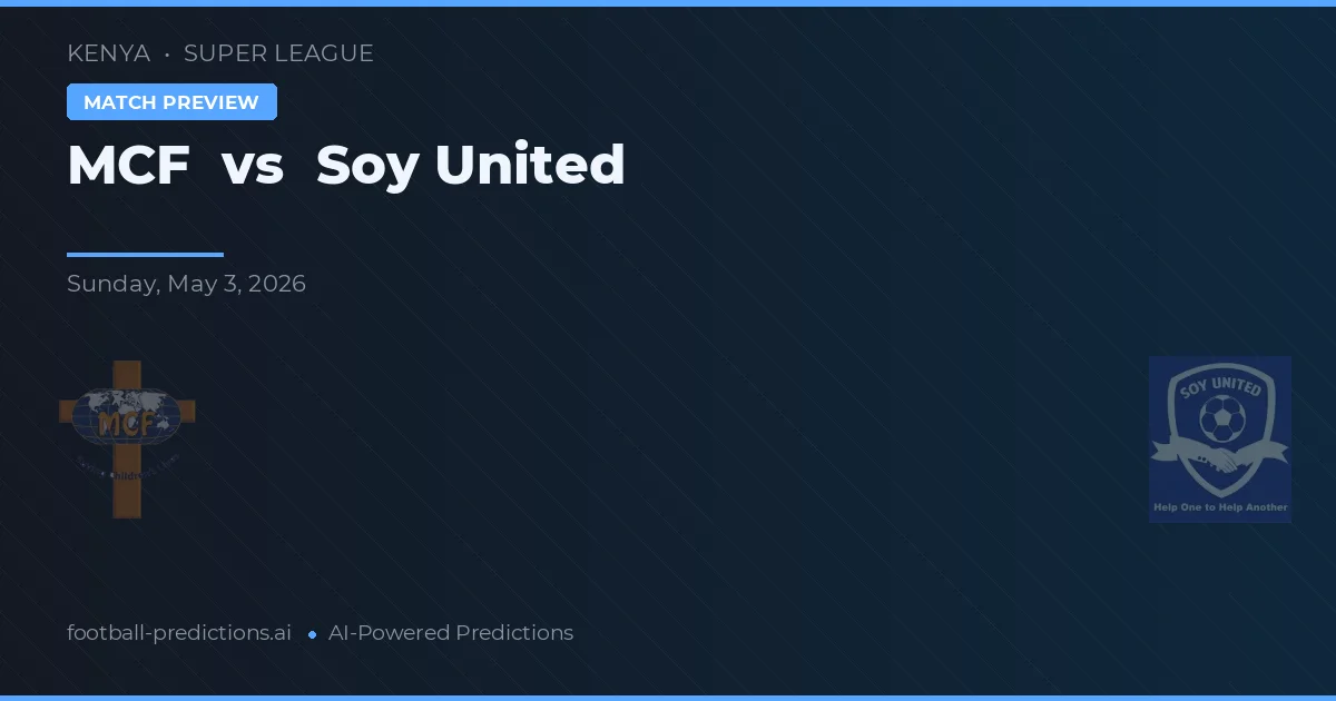 MCF vs Soy United — matchtips och förhandstitt