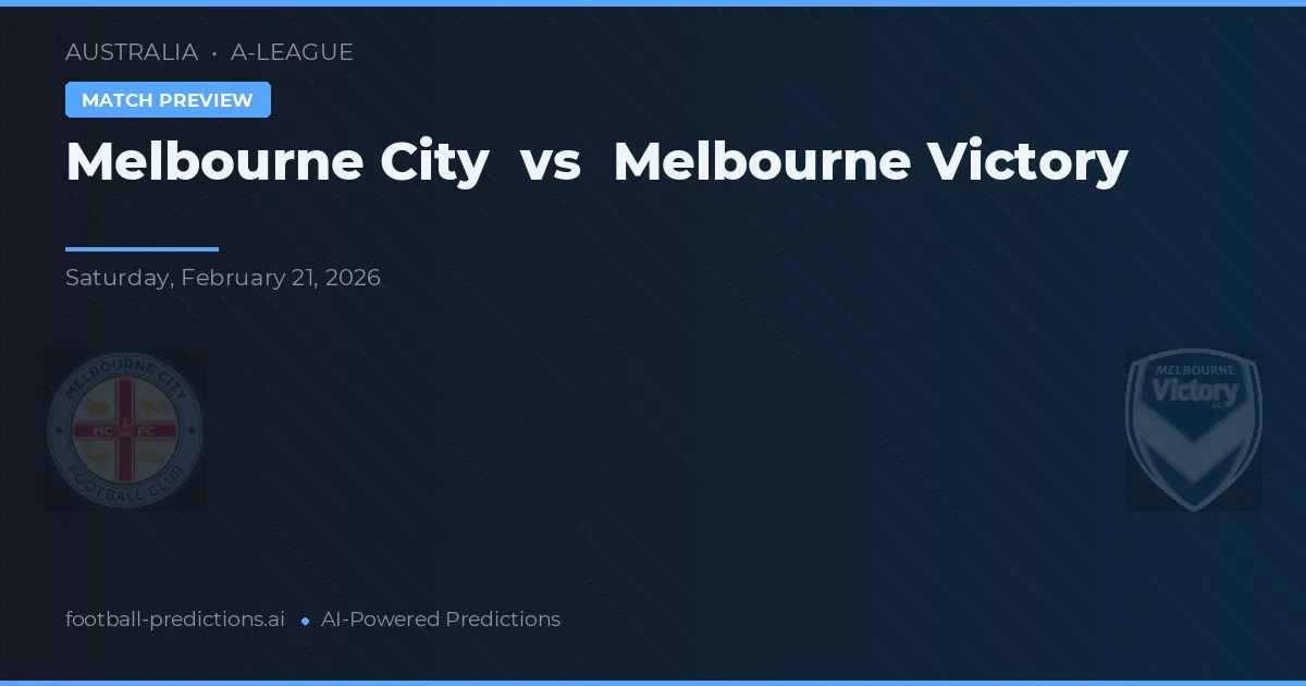 Melbourne City vs Melbourne Victory — matchtips och förhandstitt