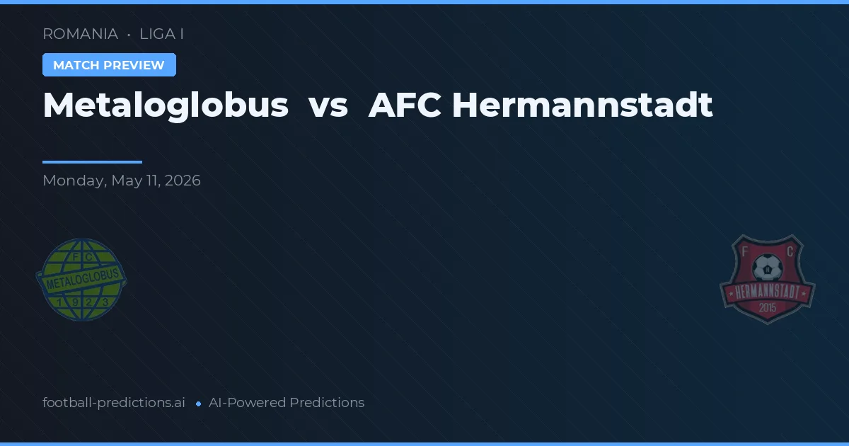 Metaloglobus vs AFC Hermannstadt — matchtips och förhandstitt