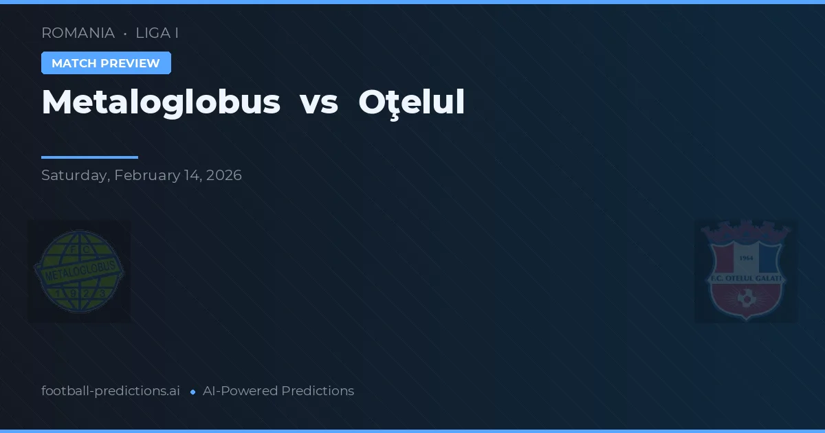 Metaloglobus vs Oţelul — matchtips och förhandstitt