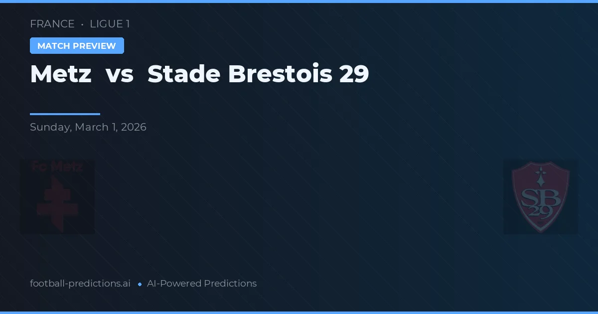 Metz vs Stade Brestois 29 — matchtips och förhandstitt