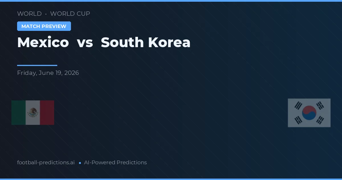 Mexiko vs Sydkorea — matchtips och förhandstitt