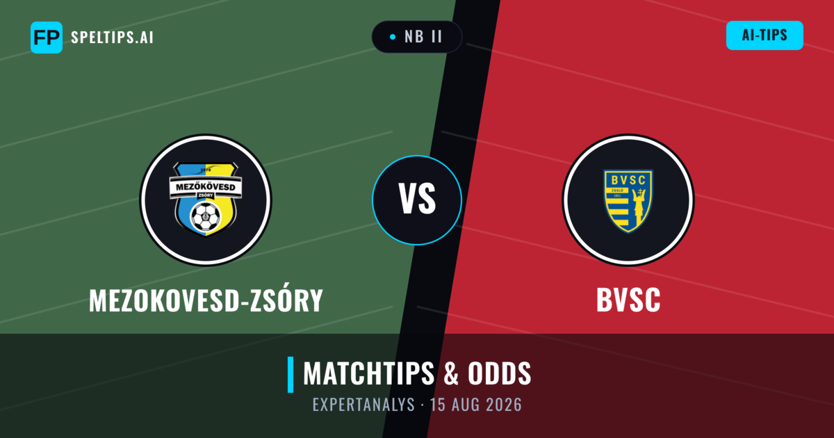 Mezokovesd-Zsóry vs BVSC — matchtips och förhandstitt