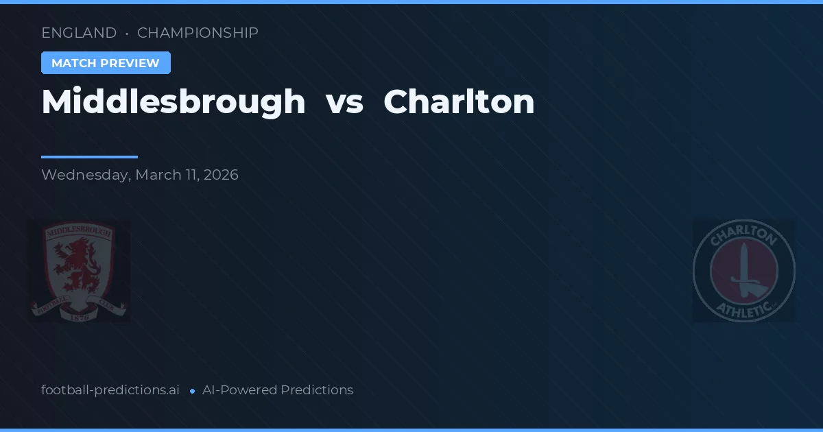 Middlesbrough vs Charlton — matchtips och förhandstitt