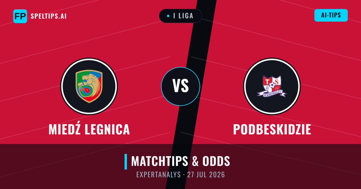 Miedź Legnica vs Podbeskidzie — matchtips och förhandstitt