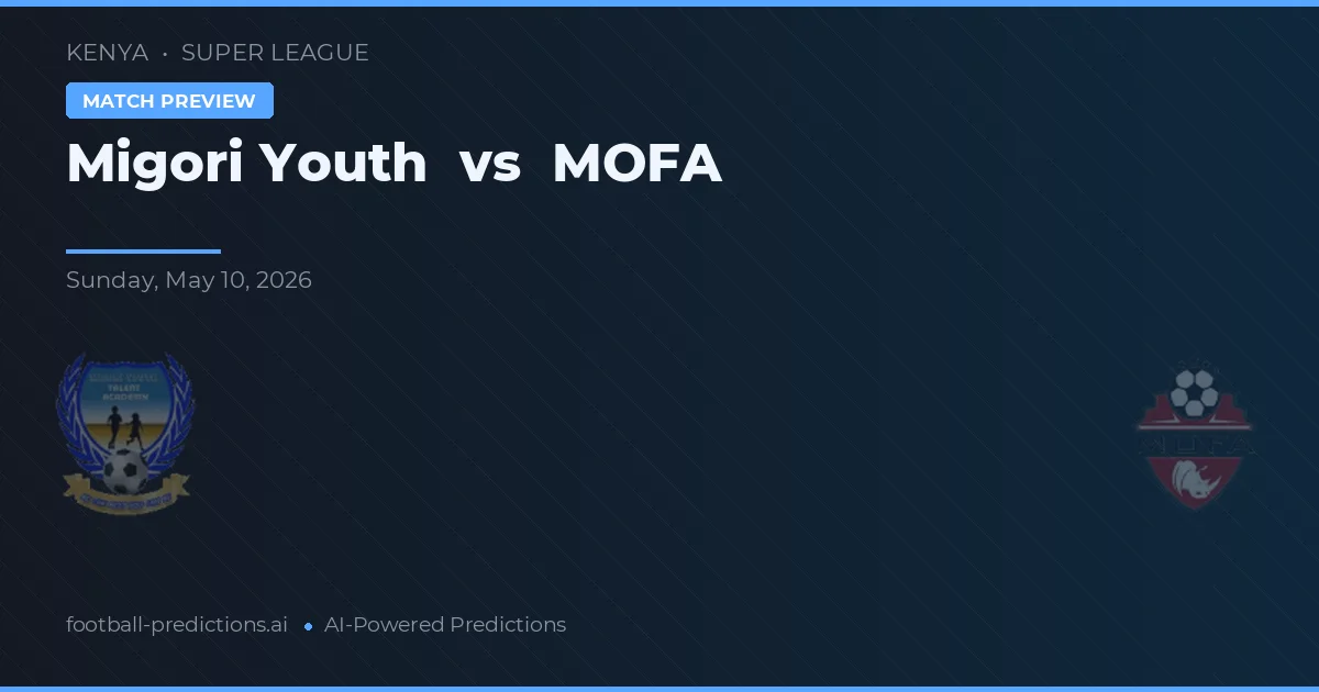 Migori Youth vs MOFA — matchtips och förhandstitt