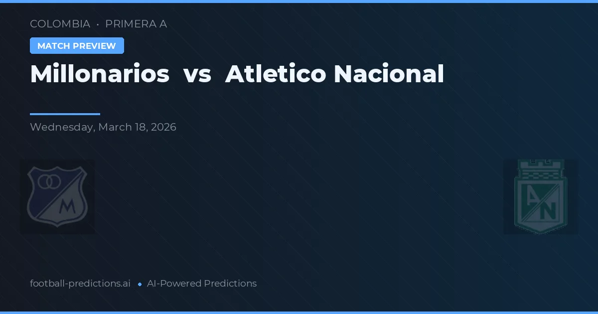 Millonarios vs Atlético Nacional — matchtips och förhandstitt
