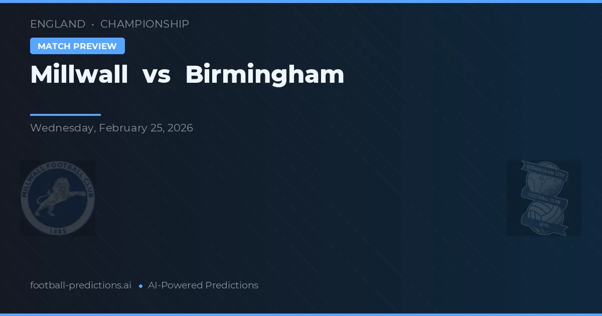 Millwall vs Birmingham — matchtips och förhandstitt