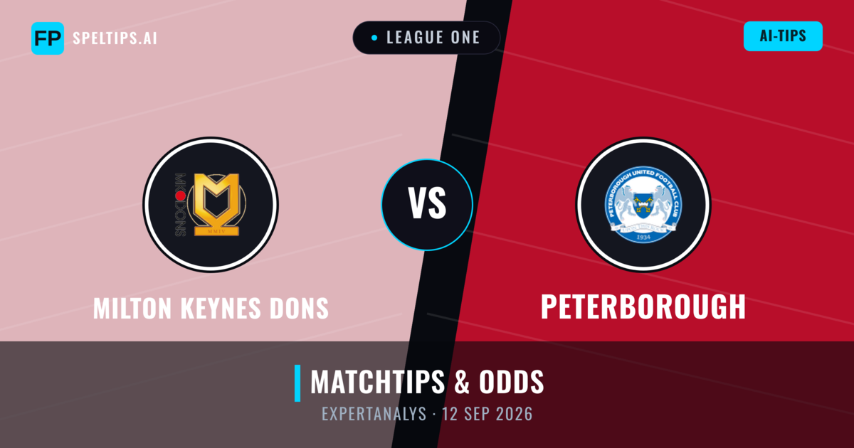 Milton Keynes Dons vs Peterborough — matchtips och förhandstitt