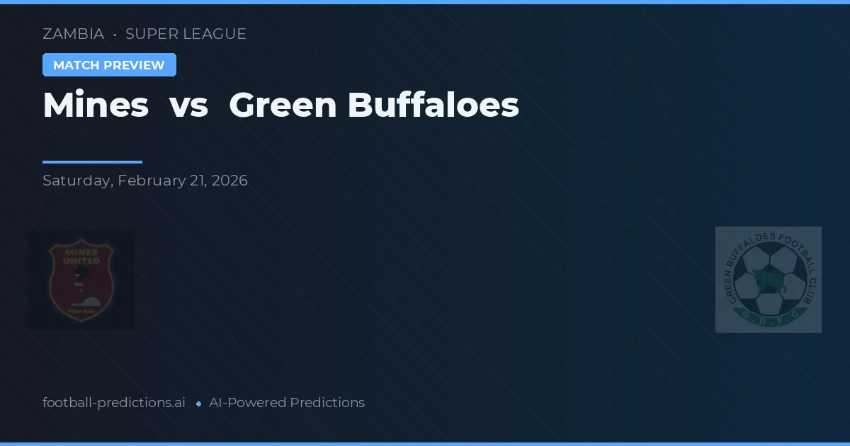 Mines vs Green Buffaloes — matchtips och förhandstitt