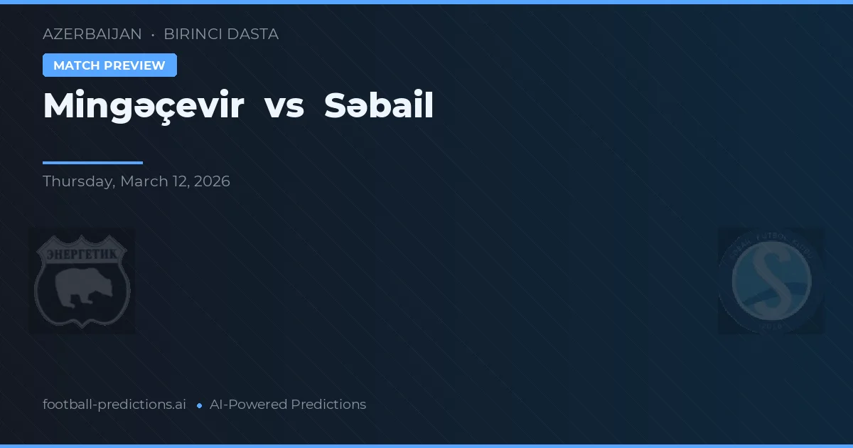 Mingəçevir vs Səbail — matchtips och förhandstitt