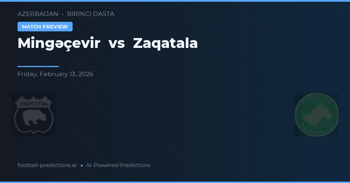 Mingəçevir vs Zaqatala — matchtips och förhandstitt