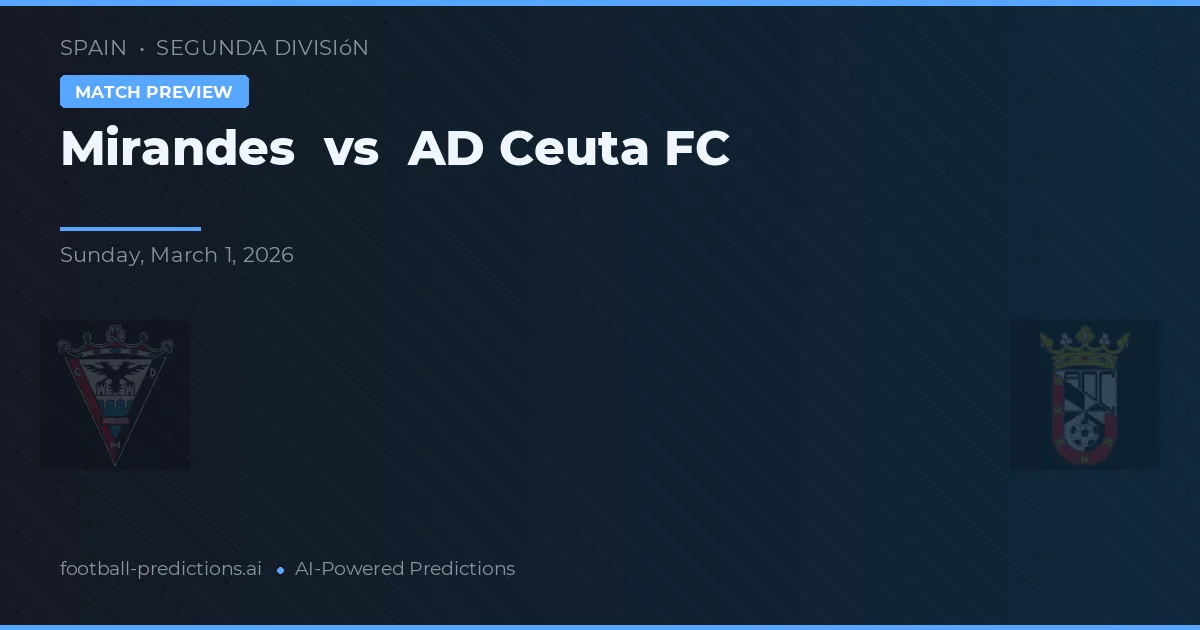 Mirandés vs Ceuta FC — matchtips och förhandstitt