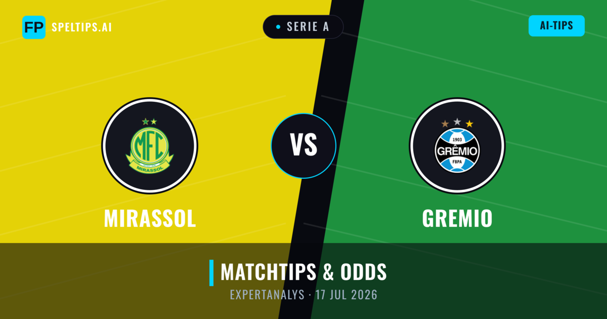 Mirassol vs Gremio — matchtips och förhandstitt