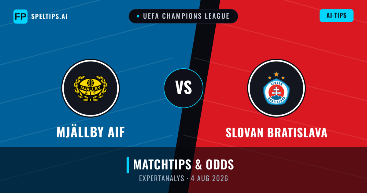 Mjällby AIF vs Slovan Bratislava — matchtips och förhandstitt