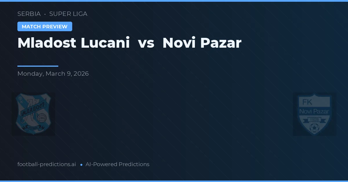 Mladost Lučani vs Novi Pazar — matchtips och förhandstitt