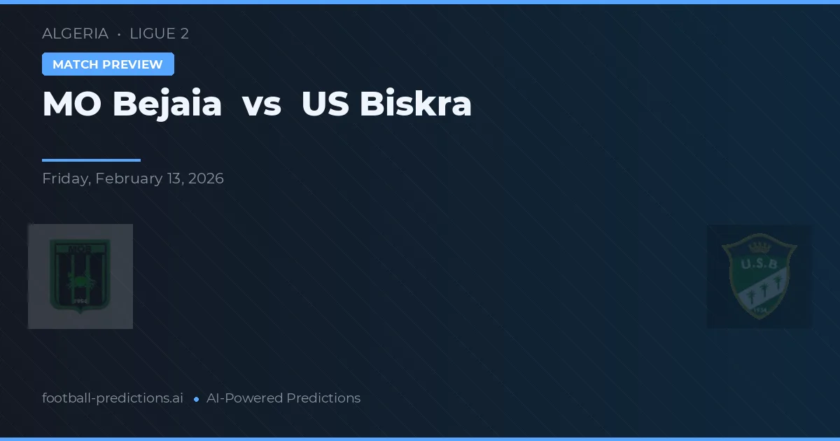 MO Bejaia vs US Biskra — matchtips och förhandstitt