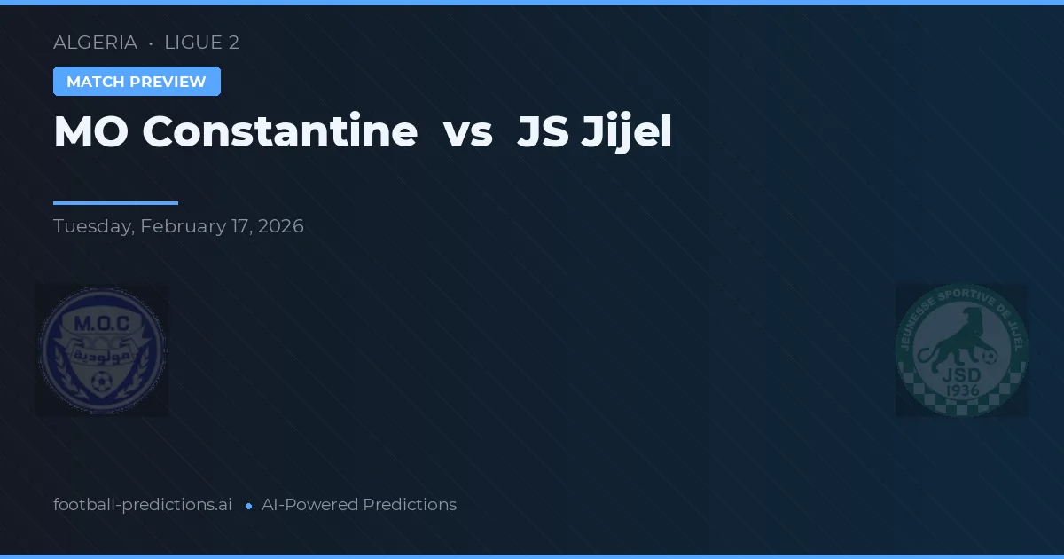 MO Constantine vs JS Jijel — matchtips och förhandstitt