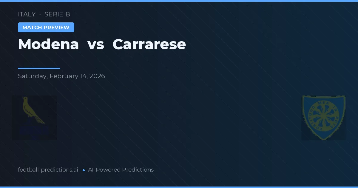 Modena vs Carrarese — matchtips och förhandstitt