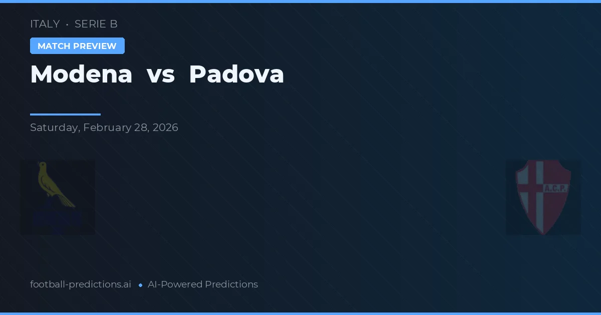 Modena vs Padova — matchtips och förhandstitt