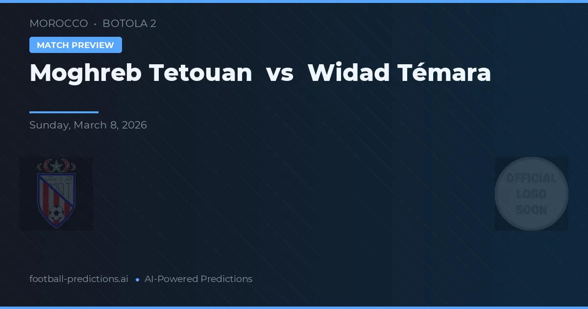 Moghreb Tetouan vs Widad Témara — matchtips och förhandstitt