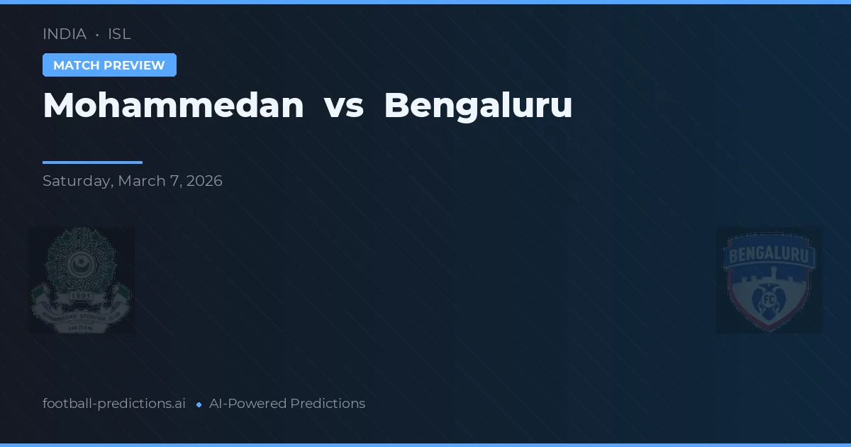 Mohammedan vs Bengaluru — matchtips och förhandstitt