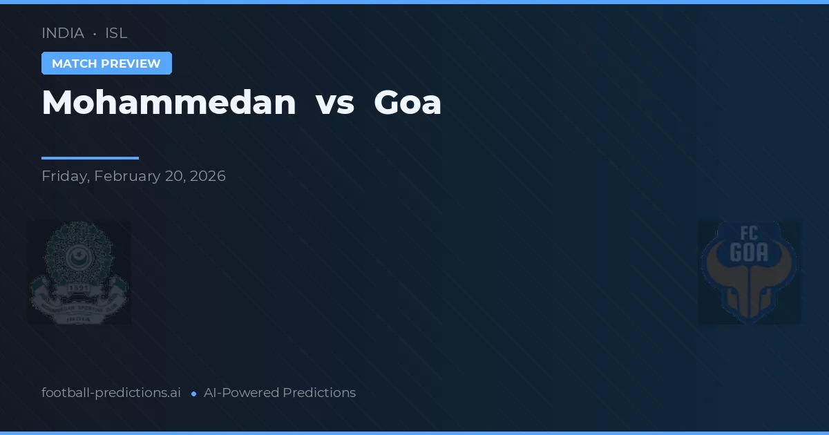 Mohammedan vs Goa — matchtips och förhandstitt
