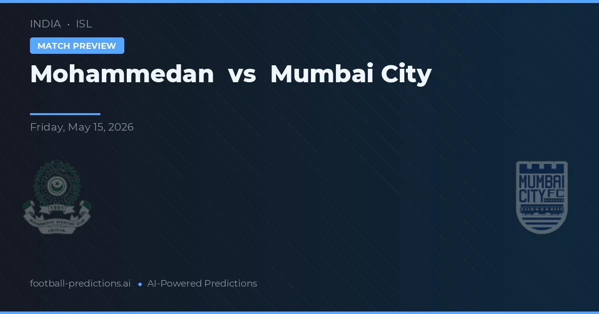 Mohammedan vs Mumbai City — matchtips och förhandstitt