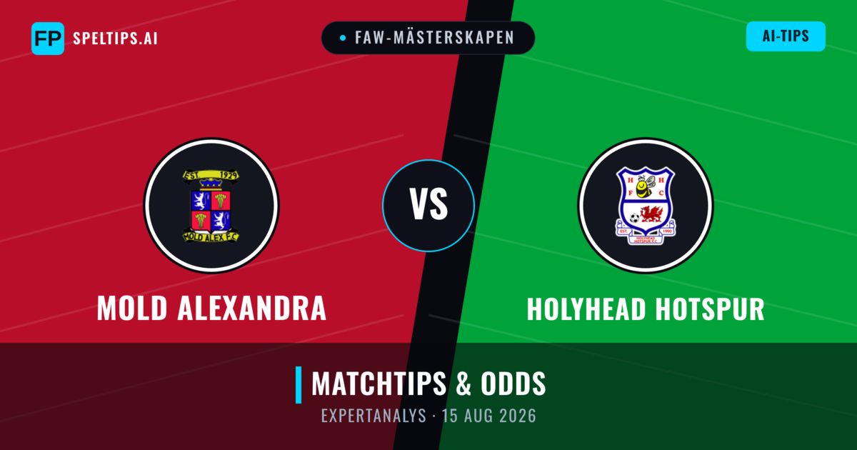 Mold Alexandra vs Holyhead Hotspur — matchtips och förhandstitt