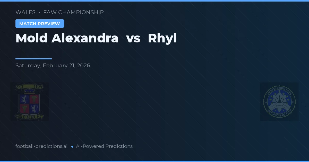 Mold Alexandra vs Rhyl — matchtips och förhandstitt