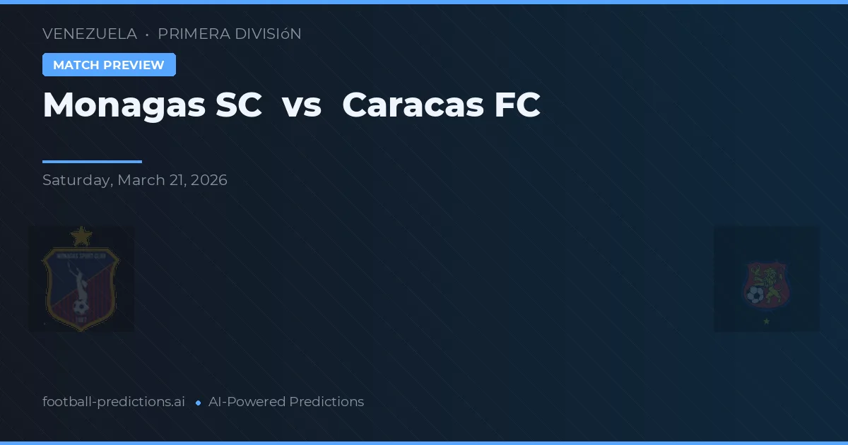 Monagas SC vs Caracas FC — matchtips och förhandstitt