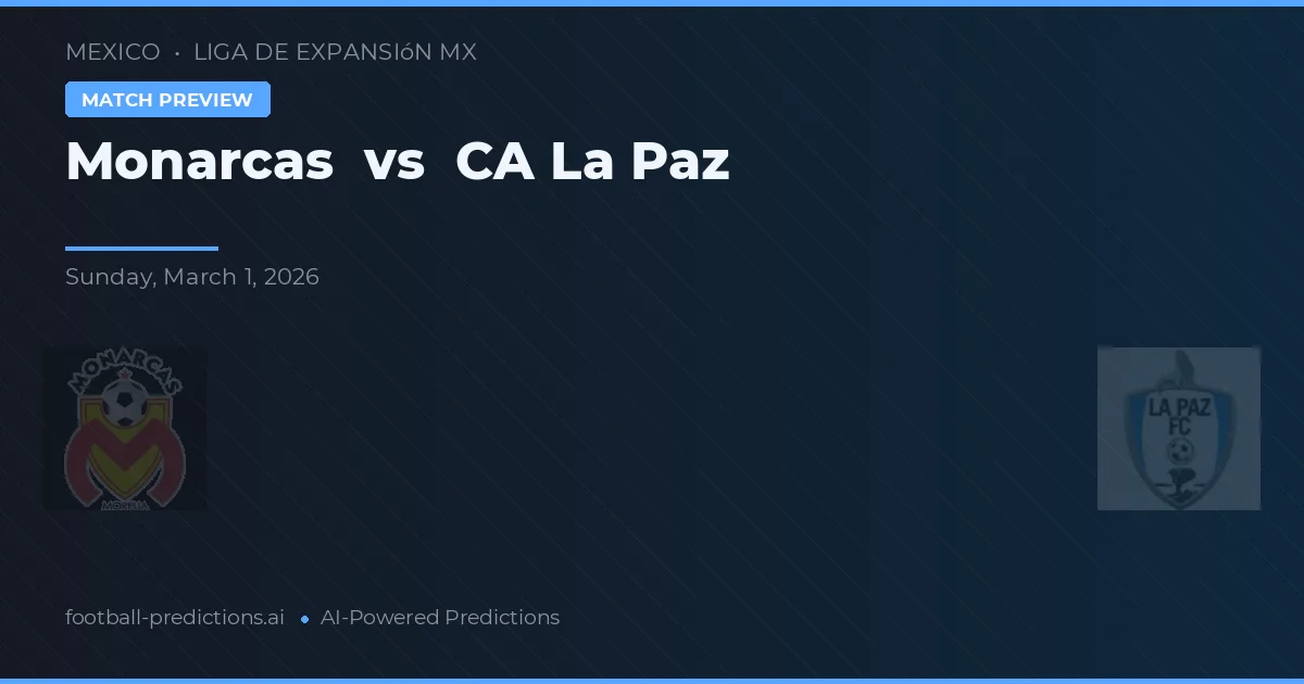 Monarcas vs CA La Paz — matchtips och förhandstitt