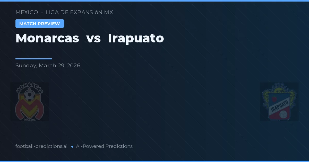 Monarcas vs Irapuato — matchtips och förhandstitt