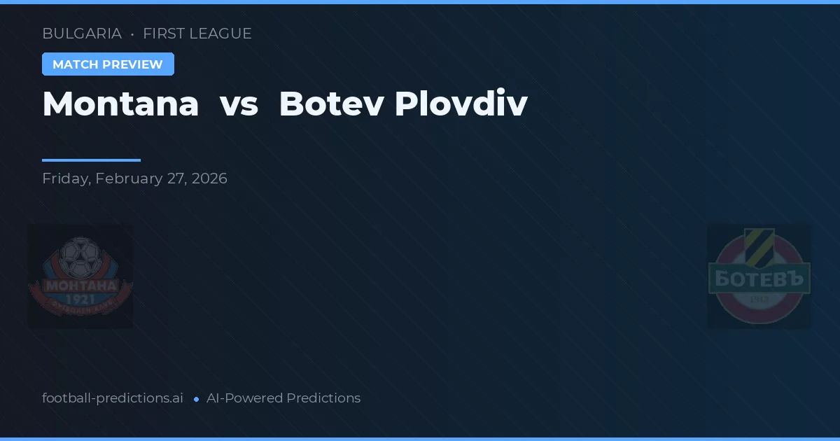 Montana vs Botev Plovdiv — matchtips och förhandstitt