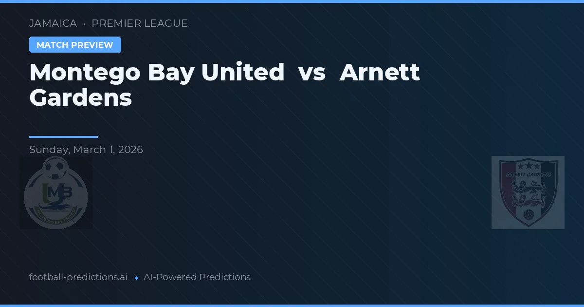 Montego Bay United vs Arnett Gardens — matchtips och förhandstitt