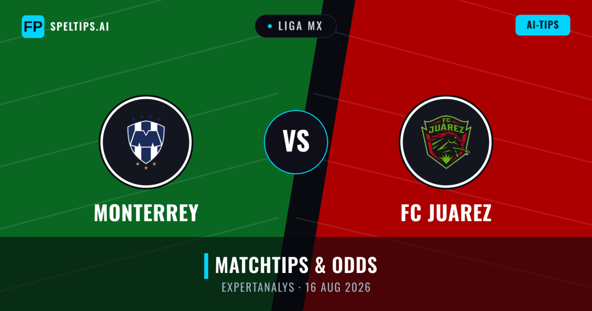 Monterrey vs FC Juarez — matchtips och förhandstitt