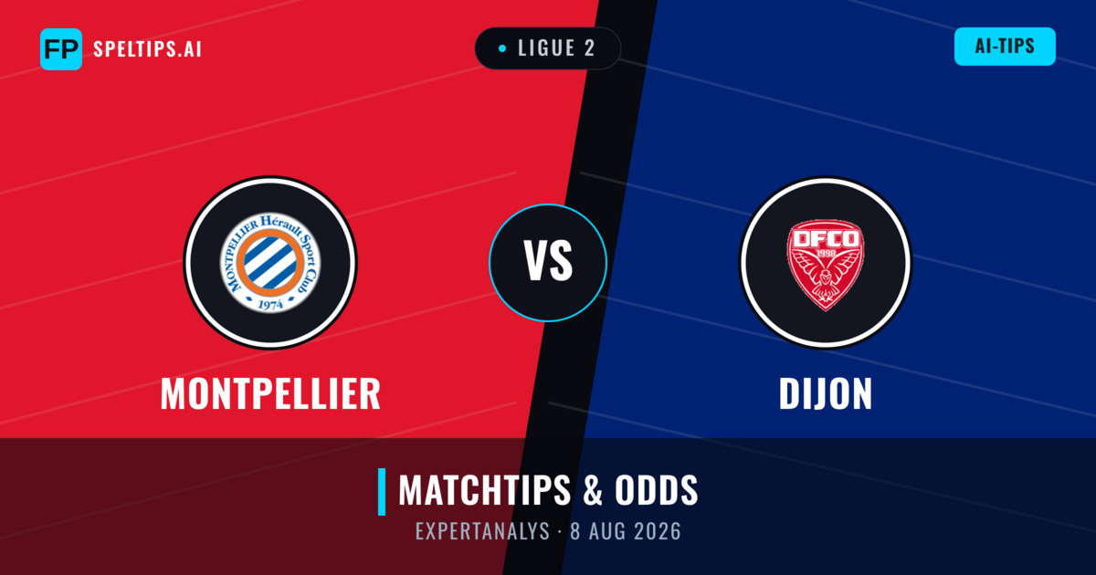 Montpellier vs Dijon — matchtips och förhandstitt
