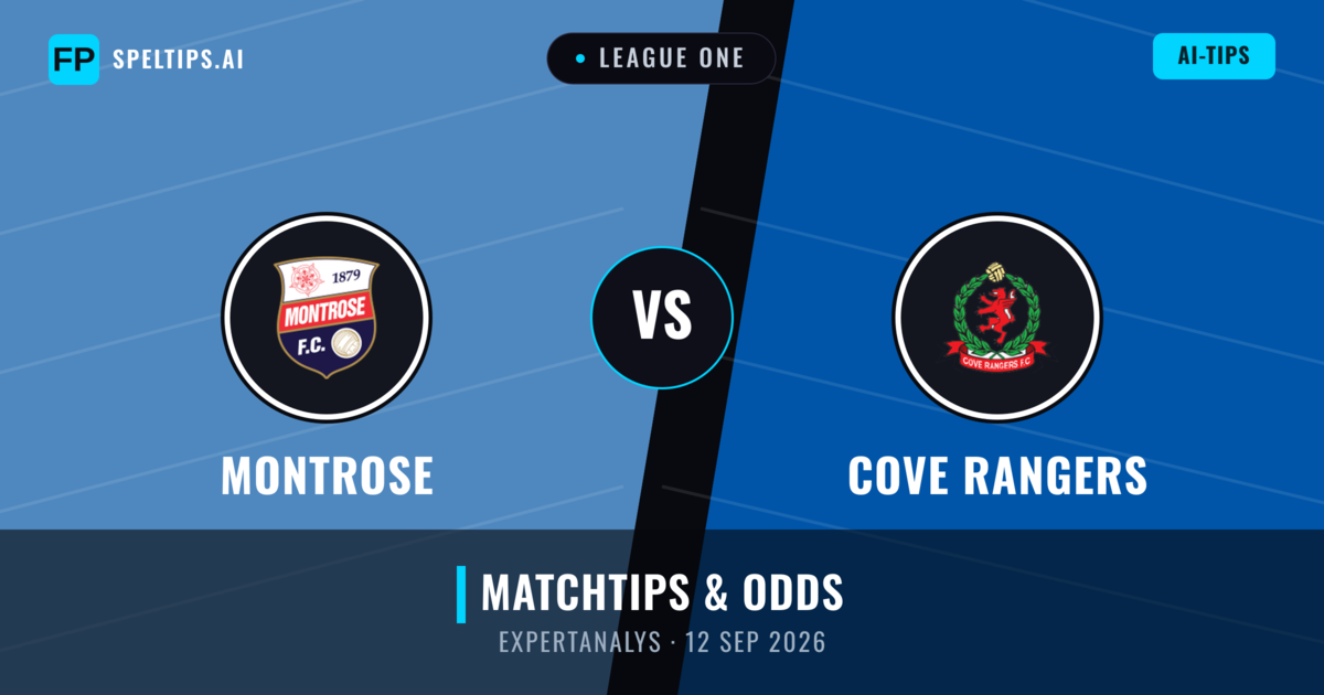 Montrose vs Cove Rangers — matchtips och förhandstitt