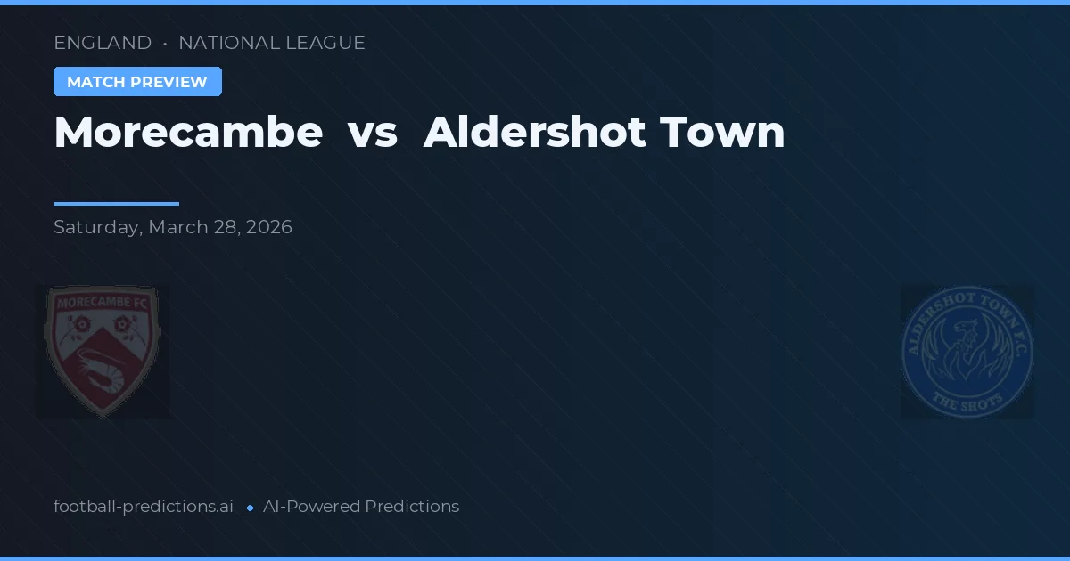 Morecambe vs Aldershot Town — matchtips och förhandstitt