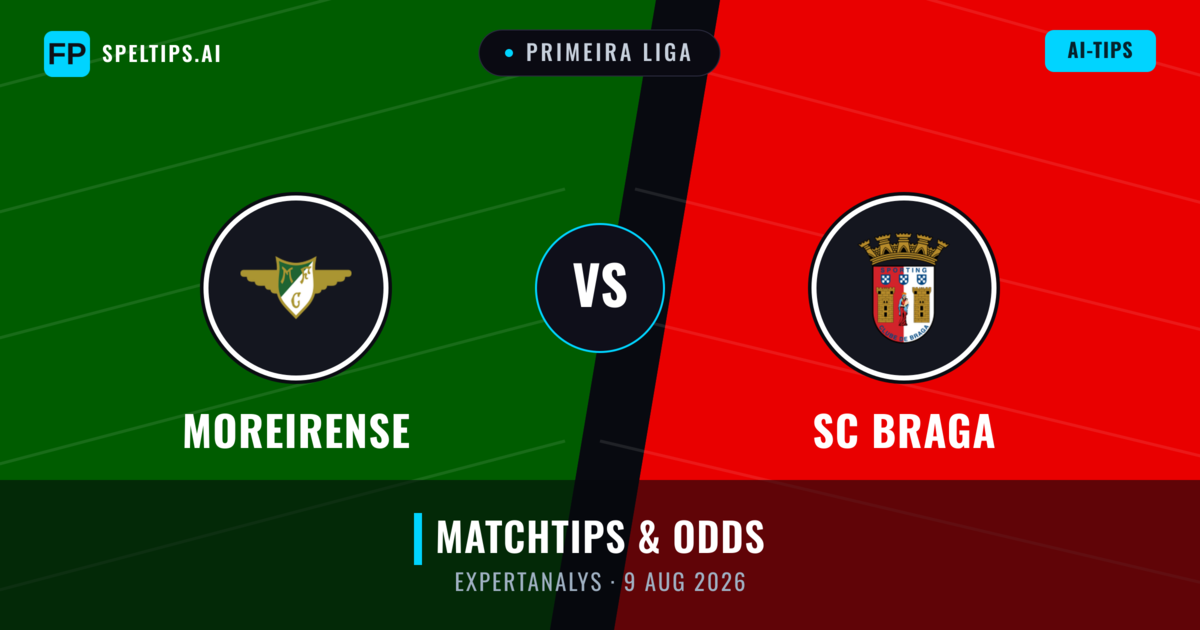 Moreirense vs SC Braga — matchtips och förhandstitt
