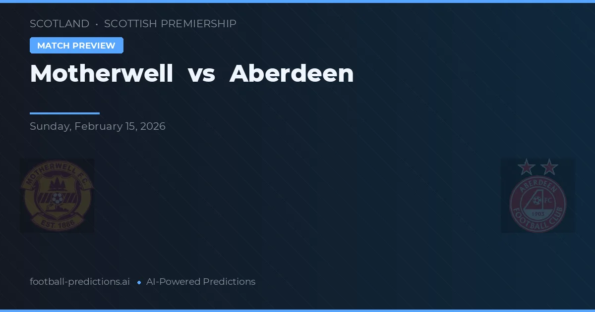 Motherwell vs Aberdeen — matchtips och förhandstitt