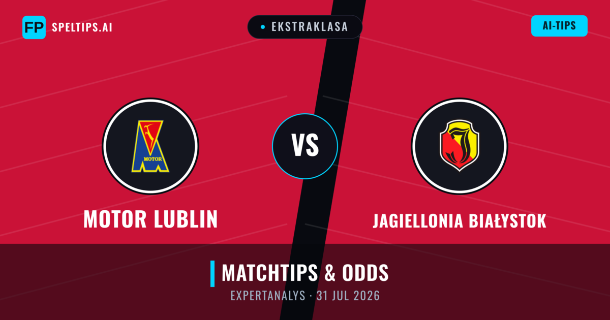 Motor Lublin vs Jagiellonia Białystok — matchtips och förhandstitt
