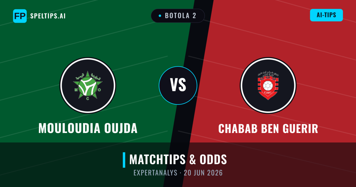 Mouloudia Oujda vs Chabab Ben Guerir — matchtips och förhandstitt