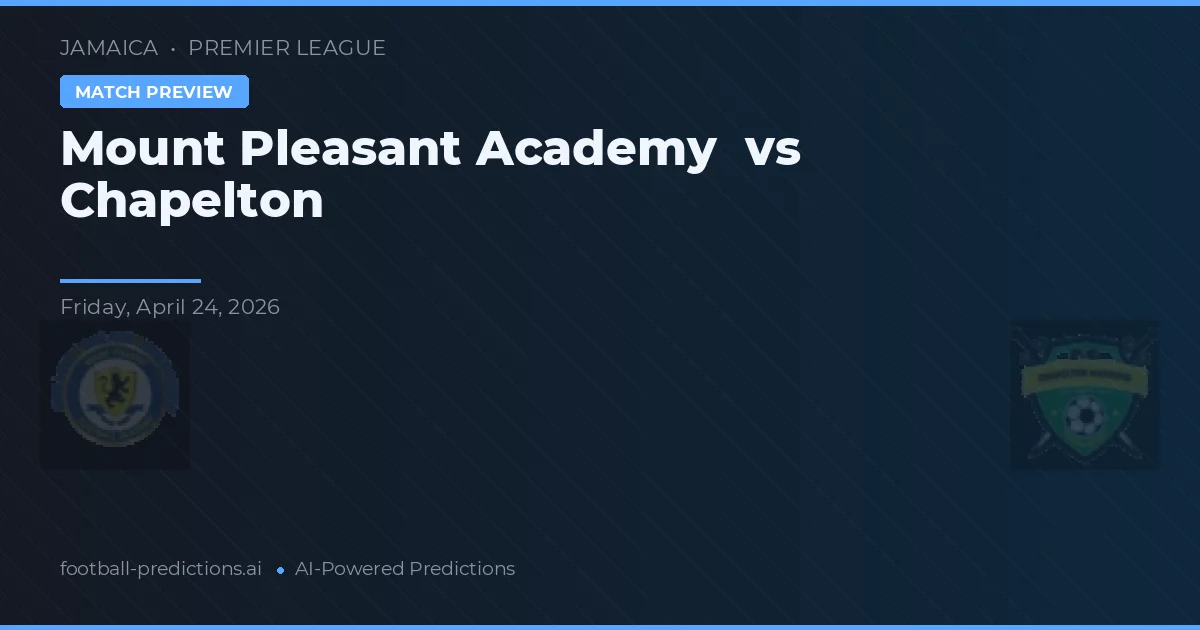 Mount Pleasant Academy vs Chapelton — matchtips och förhandstitt