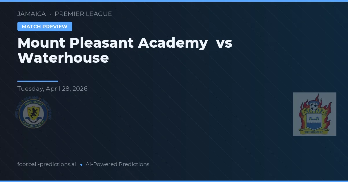 Mount Pleasant Academy vs Waterhouse — matchtips och förhandstitt