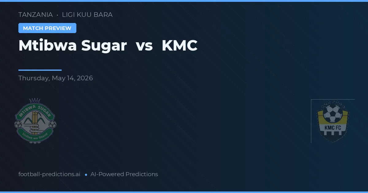 Mtibwa Sugar vs KMC — matchtips och förhandstitt