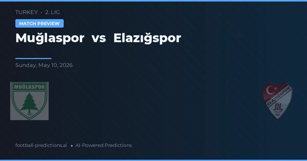 Muğlaspor vs Elazığspor — matchtips och förhandstitt