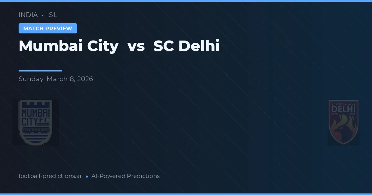 Mumbai City vs SC Delhi — matchtips och förhandstitt