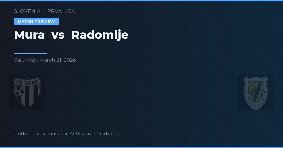 Mura vs Radomlje — matchtips och förhandstitt