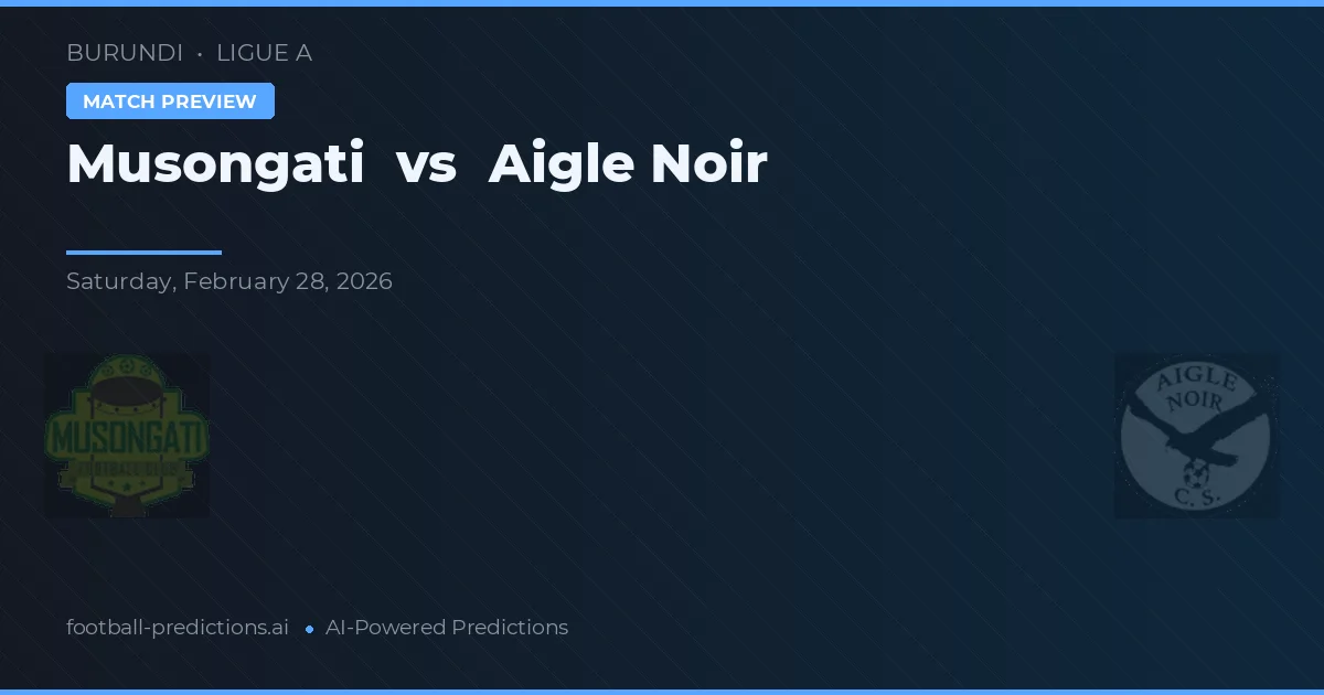 Musongati vs Aigle Noir — matchtips och förhandstitt